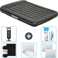 Bestway Luftmatratze - Französisches Bett - 137 x 191 x 30 cm - Grün - Im Lieferumfang enthalten Zubehör