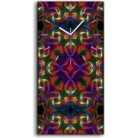 Coloray Küchenuhr Bürouhr Leinwand Uhr Geräuschlos 30x60 Malerei Abstrakte Kunst - weiße Hände