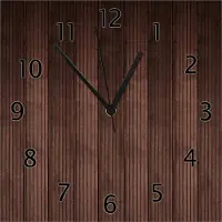 Wallario Design Wanduhr Holzmuster - Oberfläche mit Holzmaserung VII aus Echtglas, Größe 30 x 30 cm