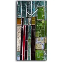 Coloray Wohnzimmer-Bild Leinwand Uhr Geräuschlos 30x60 Malerei Abstrakte Kunst - weiße Hände