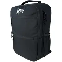 CabinFly Skyrocket Ryanair Rucksack, 55 x 40 x 20 cm, Handgepäck, Reisetasche, Wizzair, Lufthansa, SAS, Finnair, LOT, Schwarz, 55x40x20cm