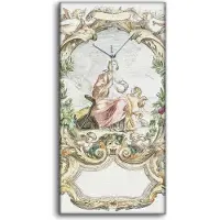 Coloray Leinwand Wanduhr Wandkunst Uhr Geräuschlos 30x60 Zeichnung Antike Engel Kunst - weiße Hände