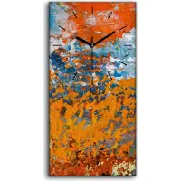 Coloray Wanduhr Uhr Wandbild Leinwand Geräuschlos 30x60 Malerei Abstrakte Kunst - schwarze Hände