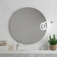 Coloray Wandspiegel Spiegel - Runder Hängespiegel - Moderne Dekoration Raumspiegel Badspiegel - Ø80cm