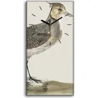 Coloray Leinwand Uhr Küche Wohnzimmer Bild Geräuschlos 30x60 Malerei Tier Vogel Kunst - schwarze Hände