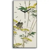 Coloray Dekor Leinwand Uhr Wandbilder 30x60 Malerei Asiatische Zweige Blumen Kunst - schwarze Hände