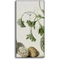 Coloray Dekor Leinwand Uhr Wandbilder Geräuschlos 30x60 Gemälde Früchte Nüsse Kunst - weiße Hände