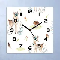 Coloray Wanduhr Echt-Glas-Küchenuhr Ricke für Weiß Quarz Lautlos 30x30 Deko Bilder