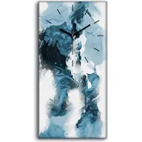 Coloray Küche Wohnzimmer Wand Leinwand Uhr Geräuschlos 30x60 Malerei Abstrakte Kunst - schwarze Hände
