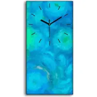 Coloray Wanduhr Bürouhr Leinwand Bild Geräuschlos 30x60 Malerei Abstrakte Kunst - schwarze Hände