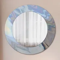 Coloray Spiegel - Mirror zum Wandspiegel Schlafzimmer – Schminkspiegel- holographisch Textur- Ø60cm