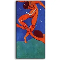 Coloray Wohnzimmer-Bild Leinwand Uhr Geräuschlos Kunstdruck 30x60 Tanz - weiße Hände