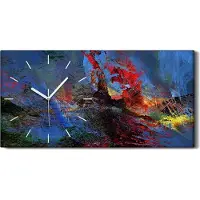 Coloray Küchenuhr Bürouhr Leinwand Uhr Geräuschlos 60x30 Abstrakte Hintergründe - weiße Hände