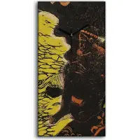 Coloray Leinwand Wanduhr Wandkunst Uhr Geräuschlos Kunstdruck 30x60 Auti Te Pape - schwarze Hände