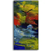 Coloray Dekor Leinwand Uhr Wandbilder Geräuschlos 30x60 Malerei Abstrakte Kunst - schwarze Hände