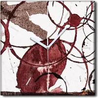 Coloray Uhr auf Leinwand 30x30 cm Wand Uhr Dekoration Wohnzimmer Segeltuch weiße Zeiger -Abstraktionskreiskunst