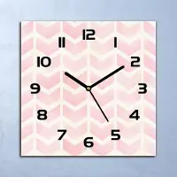 Coloray Wanduhr Echt-Glas-Küchenuhr Rosa Vektoren weiß Quarz 30x30 Deko Bilder