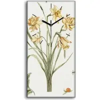 Coloray Wandkunst Leinwand Bild Uhr Geräuschlos 30x60 Gemälde Blumen Pflanzen Kunst - schwarze Hände