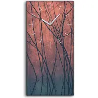 Coloray Leinwand Wanduhr Wandkunst Uhr 30x60 Foto Wand Trockene Bäume auf Gemälden - weiße Hände