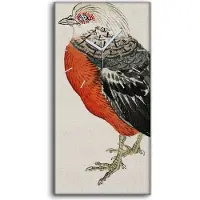 Coloray Wandbild Leinwand Bilder mit Uhr 30x60 Malerei Asiatische Tier Vogel Kunst - weiße Hände
