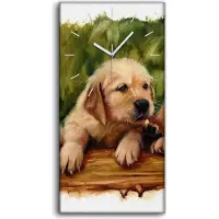 Coloray Küche Wohnzimmer Wand Leinwand Uhr 30x60 Wand Kunst Bild Malen Hunde Gras Tiere - weiße Hände