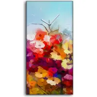 Coloray Wanduhr Bürouhr Leinwand Bild Geräuschlos Kunstdruck 30x60 Abstrakte Kunst - weiße Hände