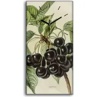 Coloray Wandbild Leinwand Bilder Wanduhr 30x60 Malerei Trauben Blätter Zweig Kunst - schwarze Hände