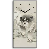 Coloray Dekor Leinwand Uhr Wandbilder 30x60 Malerei Asiatischer Tier Hund Kunst - schwarze Hände