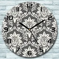 Coloray Wanduhr aus Glas Rund fi 30 klassisch grau weiß Quarz Deko Schlafzimmer Büro