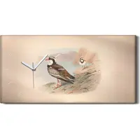 Coloray Dekor Leinwand Uhr Wandbilder Geräuschlos 60x30 Vögel Wild Tiere Zeichnung Kunst - weiße Hände