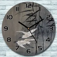 Coloray Wanduhr aus Glas Rund fi 30 Chinesische See Quarz Deko Schlafzimmer Büro