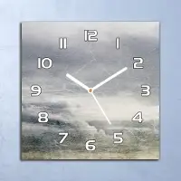 Coloray Deko Glasuhr Wanduhr 30x30 Himmel Kunst Malerei Quarz Küchenuhr Bürouhr