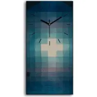 Coloray Dekor Leinwand Uhr Wandbilder Geräuschlos 30x60 Grabmal in drei Teilen - schwarze Hände