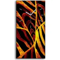 Coloray Küchenuhr Bürouhr Leinwand Uhr Geräuschlos 30x60 Malerei Abstrakte Kunst - weiße Hände