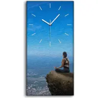 Coloray Küche Wohnzimmer Wand Leinwand Uhr 30x60 Gemälde Stadt Klippe Himmel Frauen - weiße Hände