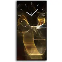 Coloray Küche Wohnzimmer Wand Leinwand Uhr 30x60 digitales fraktales Kunst - weiße Hände
