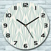 Coloray Wanduhr aus Glas Rund fi 30 Geometrische Vintage Quarz Deko Schlafzimmer Büro