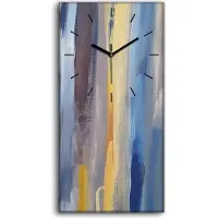 Coloray Leinwand Uhr Küche Wohnzimmer Bild Geräuschlos 30x60 Malerei Abstrakte Kunst - schwarze Hände