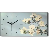 Coloray Dekor Leinwand Uhr Wandbilder 60x30 Malerei Asiatischer Blumen Zweig Kunst - schwarze Hände
