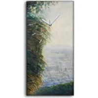 Coloray Dekor Leinwand Uhr Wandbilder 30x60 Malerei Wald Bäume Landschaft Kunst - weiße Hände