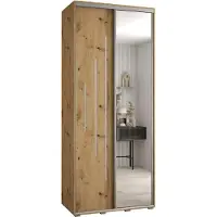 MEBLE KRYSPOL Davos 13 Schrank, zwei Türen - 235,2x110x60 cm - Artisan Artisan Silber