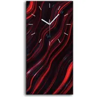 Coloray Leinwand Wanduhr Wandkunst Uhr Geräuschlos 30x60 Wellen der abstrakte Kunst - weiße Hände