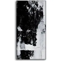 Coloray Küchenuhr Bürouhr Leinwand Uhr Geräuschlos Kunstdruck 30x60 Abstrakte Kunst - schwarze Hände