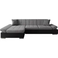 Mirjan 24 Ecksofa Malwi mit Regulierbare Armlehnen Eckcouch mit Schlaffunktion und Bettkasten, L-Form Sofa vom Hersteller (Soft 011 + Lux 05 + Lux 06, Ecksofa: Links)
