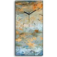 Coloray Küche Wohnzimmer Wand Leinwand Uhr Quarz 30x60 abstrakte farbenfrohe Abstraktion - schwarze Hände
