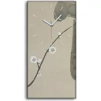 Coloray Küchenuhr Bürouhr Leinwand Uhr Geräuschlos 30x60 Haus der Abstrakten Malerei - weiße Hände