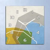 Coloray Deko Glasuhr Wanduhr 30x30 Geometrische Formen Quarz Küchenuhr Bürouhr
