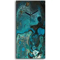 Coloray Dekor Leinwand Uhr Wandbilder Geräuschlos 30x60 Malerei Abstrakte Kunst - schwarze Hände