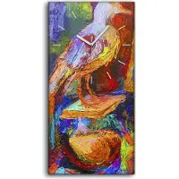 Coloray Wandbild Leinwand Bilder mit Uhr 30x60 Stillleben mit Möwe Kunst - weiße Hände