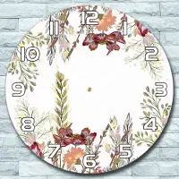 Coloray Wanduhr aus Glas Rund fi 30 Feldblumen Kunst Quarz Deko Schlafzimmer Büro